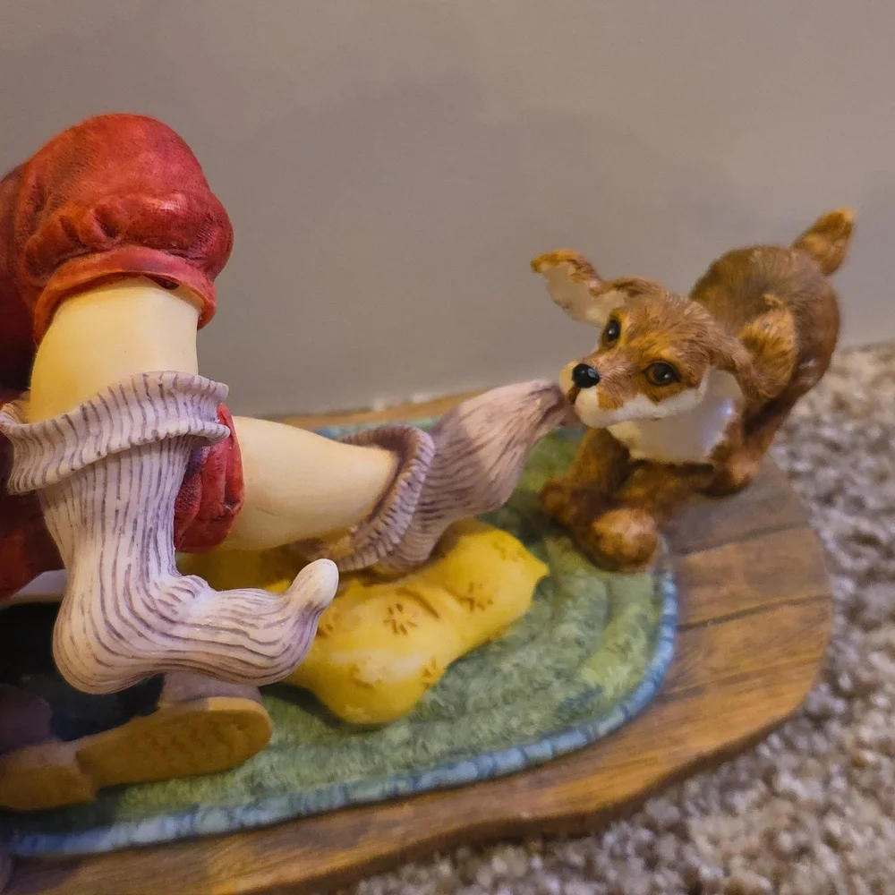 Santa Claus Figurine with Dog